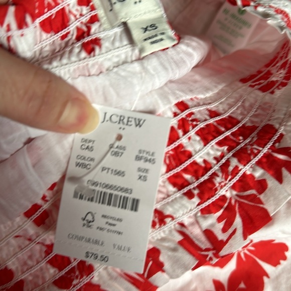 J. Crew Smocked-Waisted Ruffle Mini Skirt - Picture 5 of 8